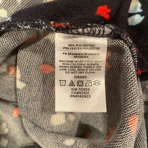 Ladies LOFT Navy with Red and White Accent Cross Front Pullover Shirt Size Small - Picture 6 of 6